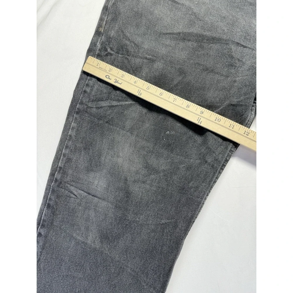 Levis 550 Black denim Jeans‎ Mens 38x30 Relaxed fit Distressed Fray Casual Pant